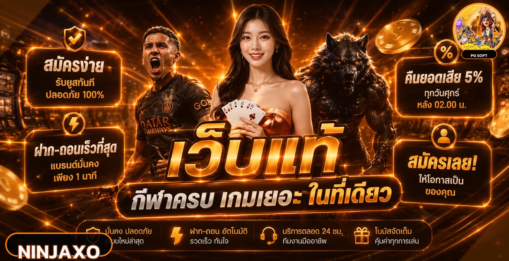 NINJAXO | ทางเข้า Ninja XO สมัครสมาชิก เล่นออนไลน์